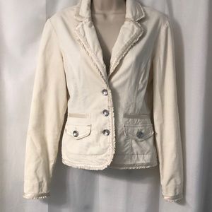 White House Black Market White Corduroy jacket